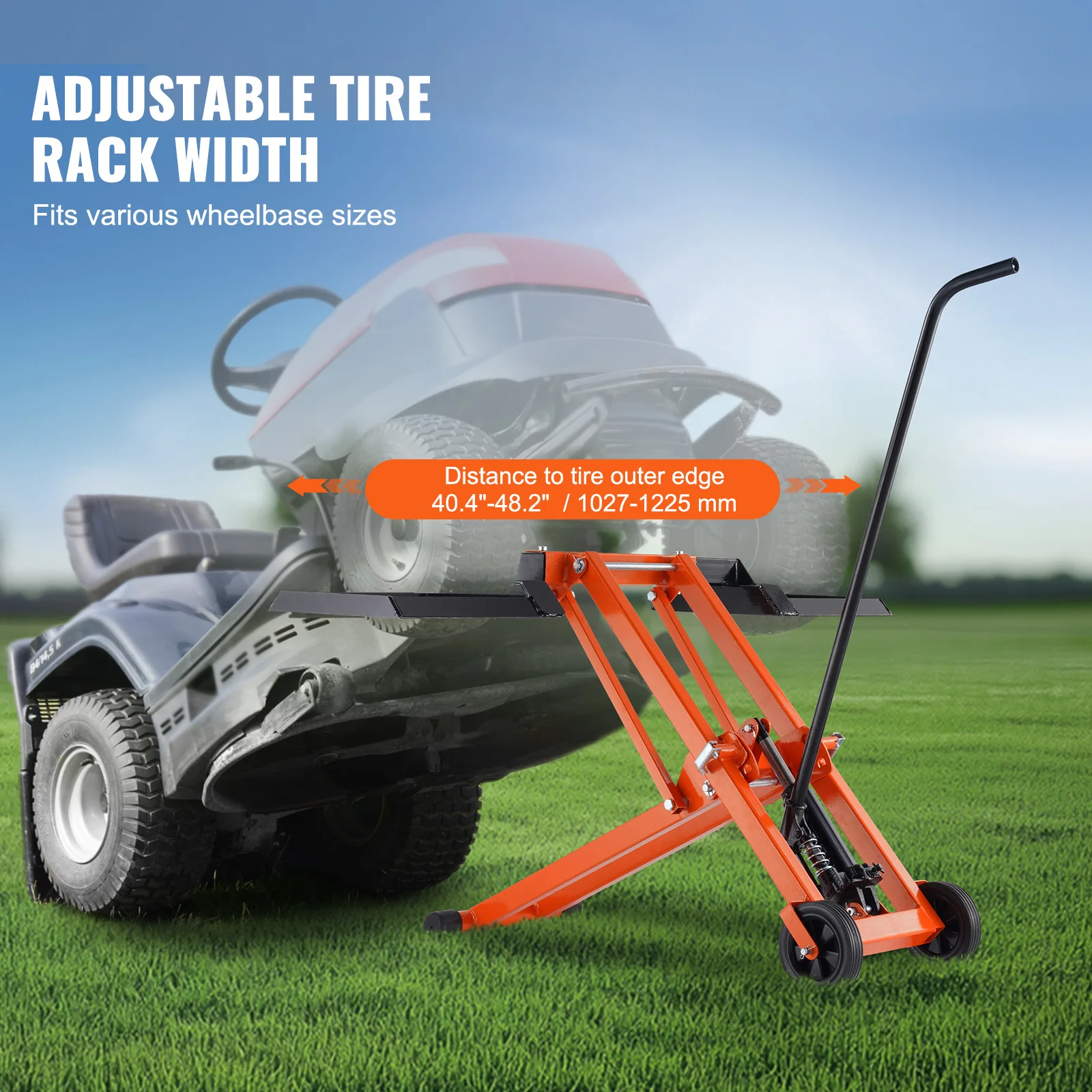 Подъемник для газонокосилки SucceBuy с гидравлическим/резьбовым домкратом, регулируемый подвижный газонокосилка 500/880 фунтов для газонокосилки, садового трактора