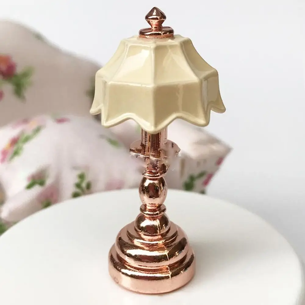 Accessories 1:12 Dollhouse  House Decor Miniature Floor Lamp  Retro Lamp Crystal Wall Light Lamp Model view 3
