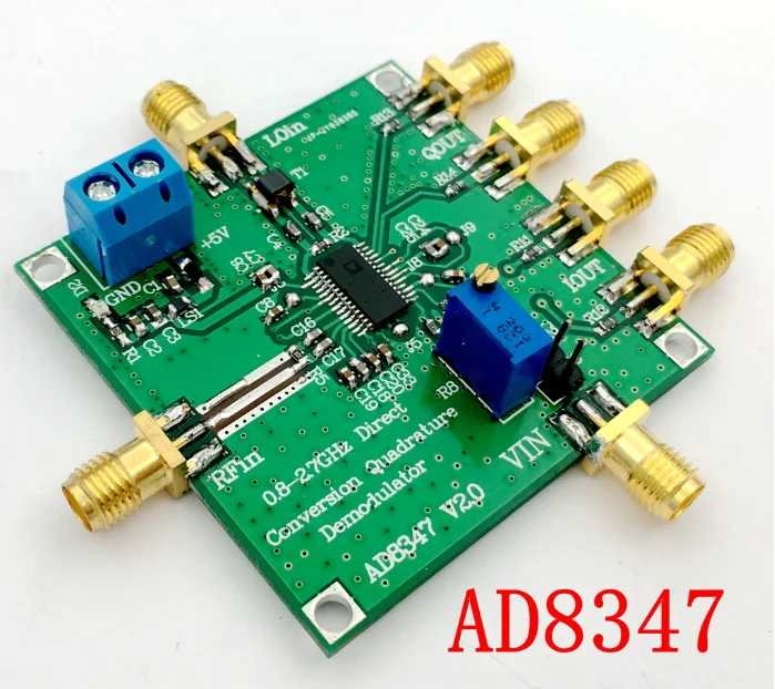 1pc AD8347 downconversion wideband quadrature demodulator 800MHz ～ 2 7GHz IQ demodulator RF