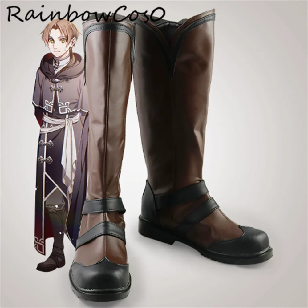 

Rudeus Greyrat Mushoku Tensei Jobless Reincarnation Cosplay Shoes Boots Game Anime Party Halloween RainbowCos0 W4959