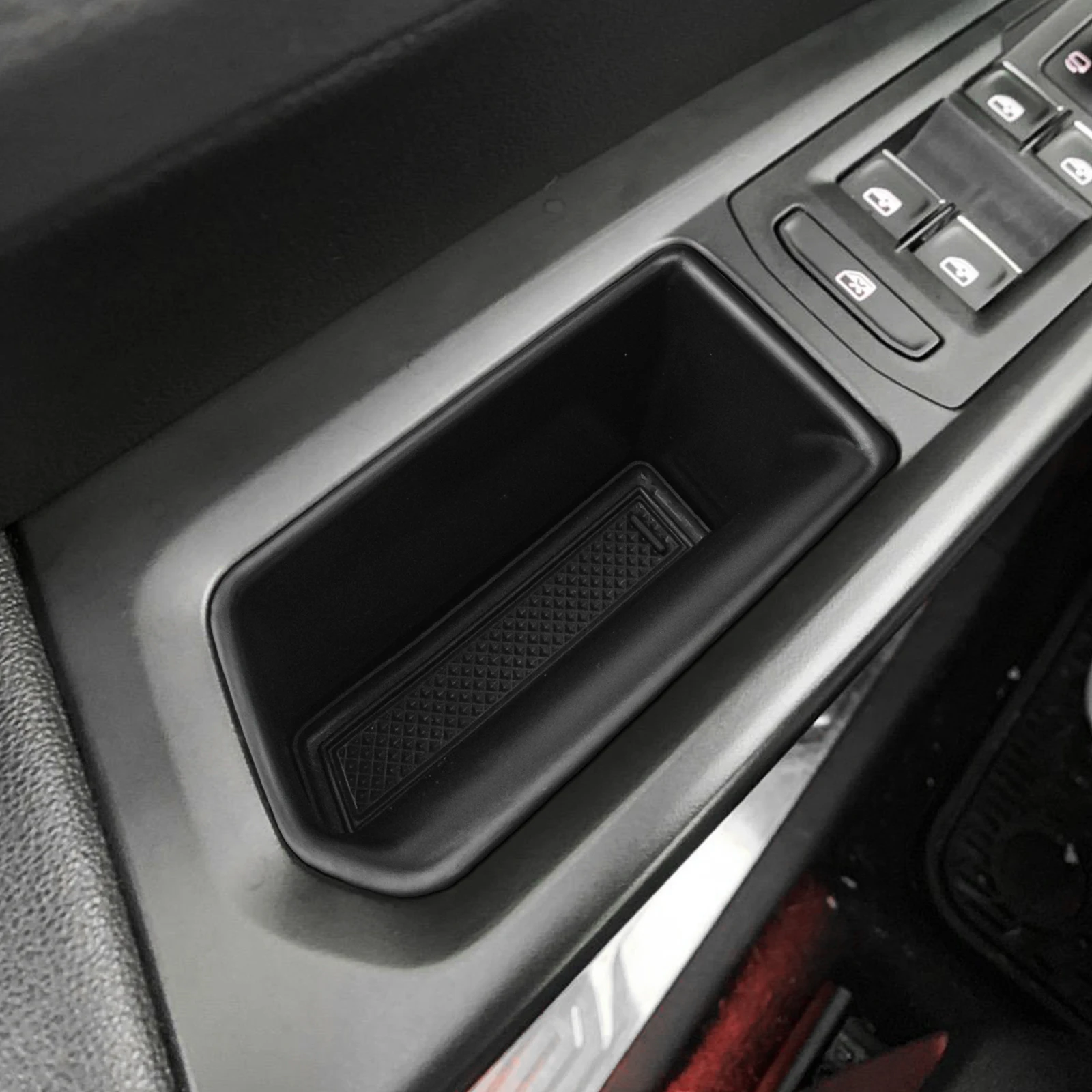 4 قطعة صندوق تخزين مقبض الباب الحاويات لشركة فولكس فاجن أطلس وكروس سبورت باب السيارة التخزين المنظم صندوق صينية الداخلية ABS الملحقات