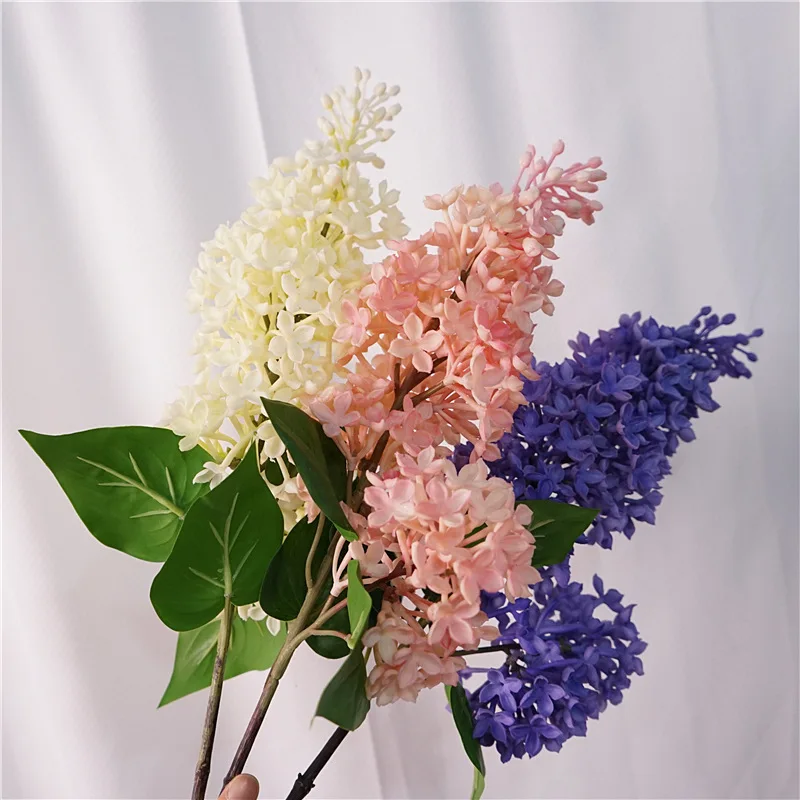 

1PC Artificial Silicone Lilac Flower,High Quality, Real Touch, 70CM Fake Plant, Wedding Decoration Flowers, Home Garen