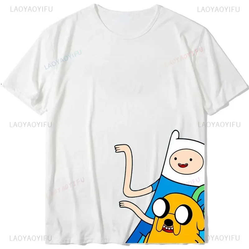 Adventure Time TShirt Kids Short Sleeve Unisex Shirt For Men Casual Tee Shirt Birthday Tops Cartoon Short Sleeve Summer Clothes