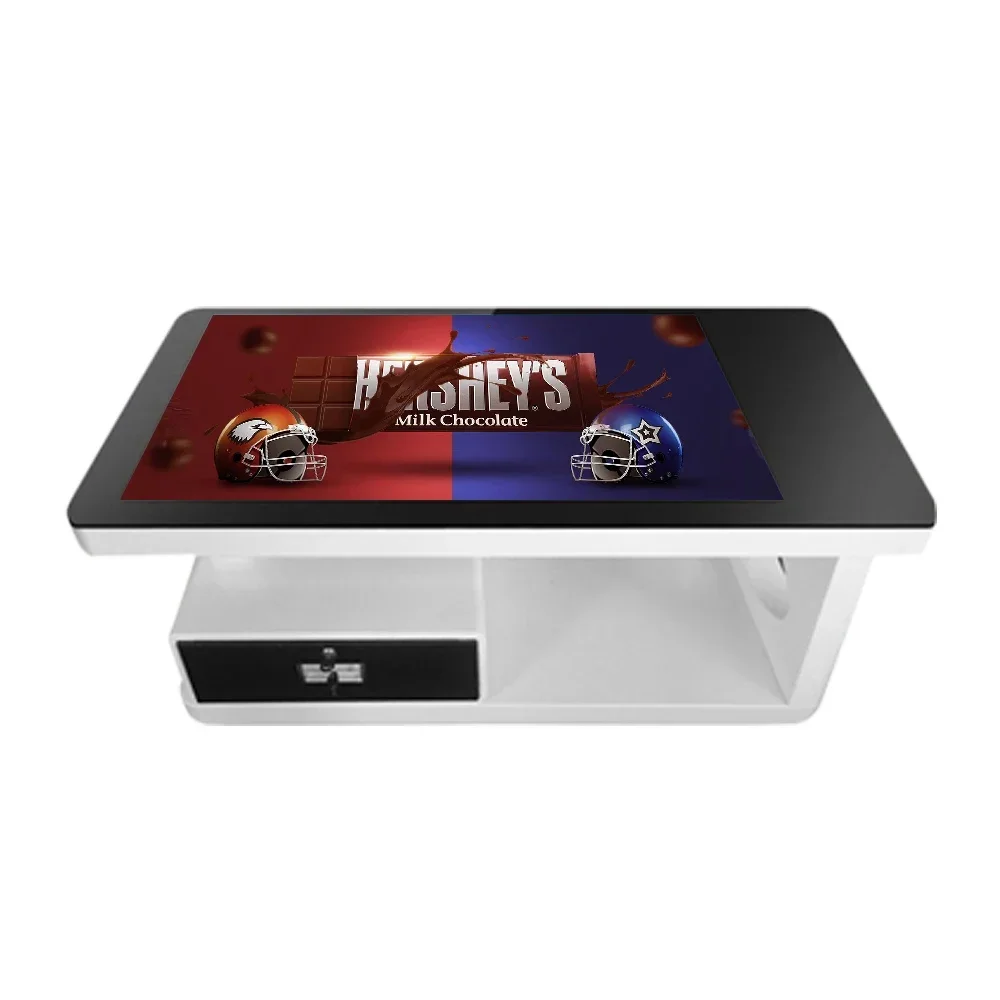 Custom Size 40 Inch Lcd Screen Table Advertising Player Multi Interactive 4K Waterproof Android Touch Screen Smart Coffee Table