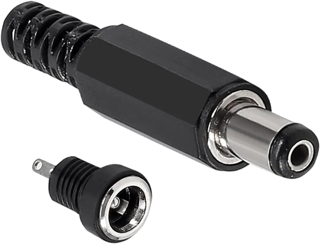 5Pairs 5.5x2.1mm DC Power Supply Male Plug + Female Jack Panel Mount Solder Wire Connector 5.5 * 2.1mm DC Plug Socket Connector