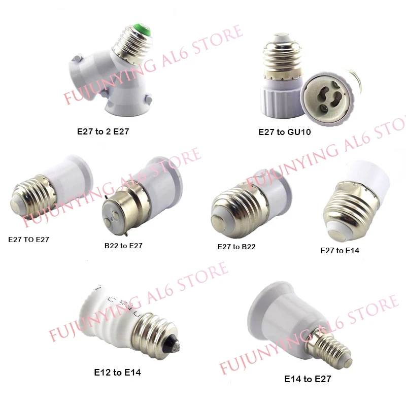 E27 to A64 GU10 B22 Lamp Base LED Corn Bulb light Light Holder Converter Socket Adapter Conversion Fireproof Material A6