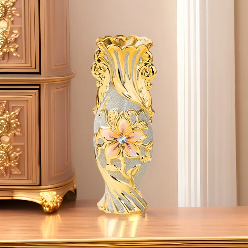 European Vase Ornament Ceramic Handicrafts Living Room Decoration تحف كبيره للمنزل Jarrones Estantes Para Plantas 2026