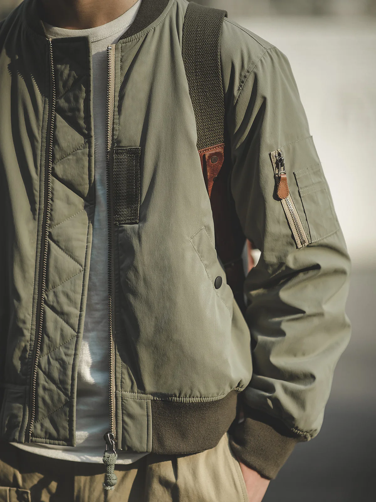 

Maden Workwear American Air MA Pilot Jaet Thiened Baseball Cotton Coat Men's Winter Military een Stand Fit Casual