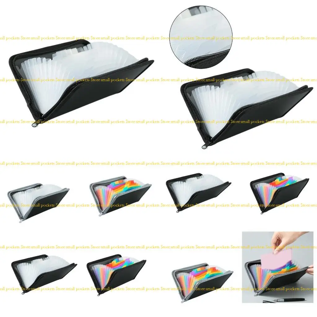 

R1WD 13 Pocket Compoon Coupon Zippered Cement Swellet Small расширяемая папка файлов для квитанций, купонов