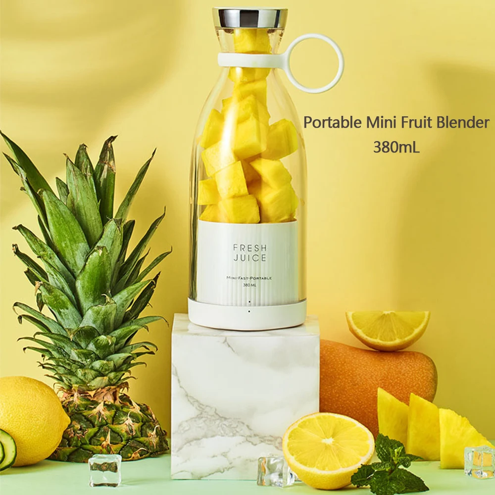 Portable Blender Mini Mixer Electric Juicer Machine Fresh Fruit Juice Blender Smoothie Maker Blender Cup Bottle F Travel Kitchen