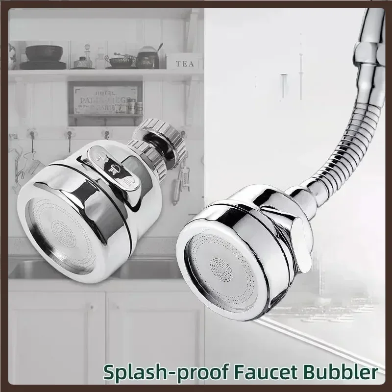 Stainleess Steel Faucet Nozzle Kitchen Sink Faucet Anti Splash Tap Head Single Cold Water Faucet Sprayer Head 3 Level Adjustable