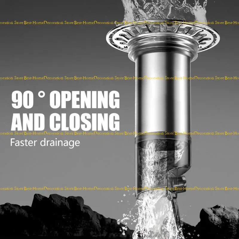 

12PD Round Shower Floor Drain Auto Closing Round Floor Strainer Antiodor Drainer