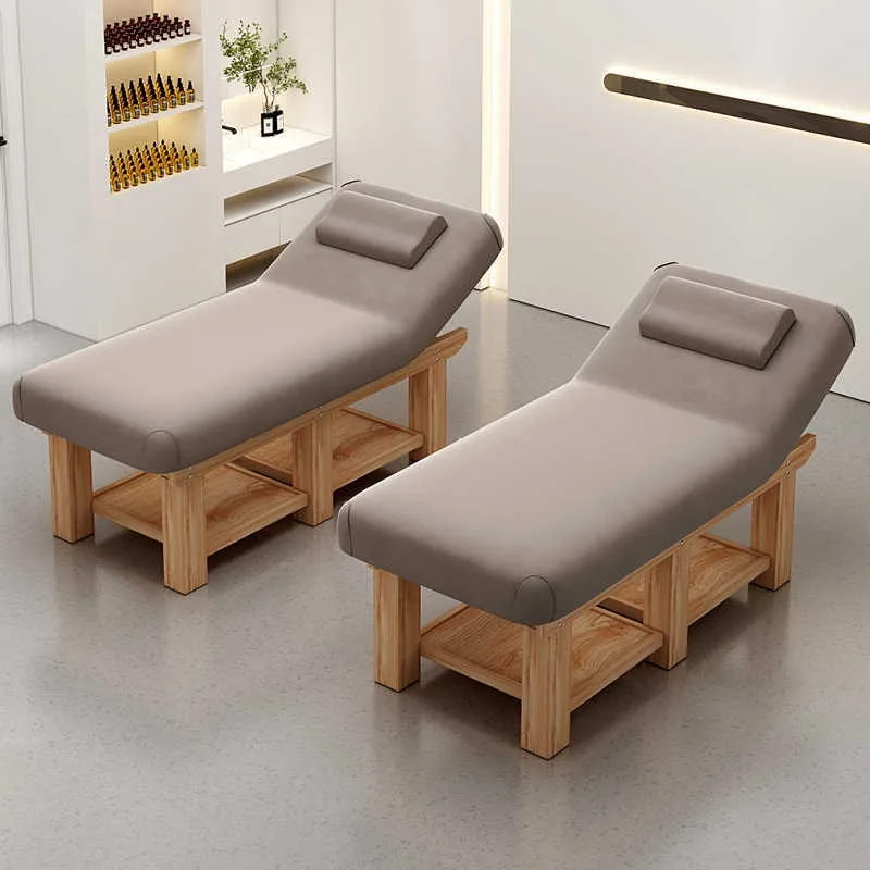 Solid wood latex beauty salon special beauty High-end Thai SPA bed Massage bed Physiotherapy Full body massage