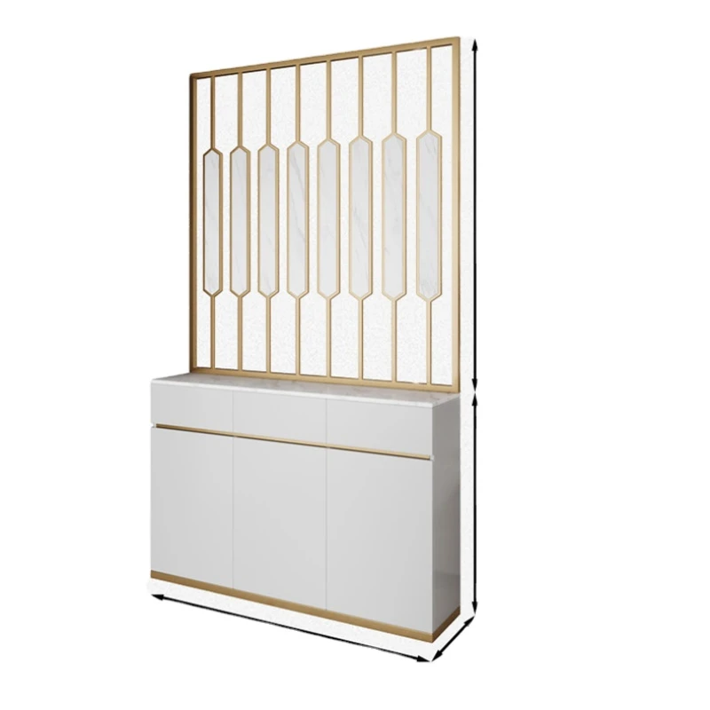 Hallway Metal Screen Partition Living Room Divider Storage Shoes Cabinet Screen Dividers