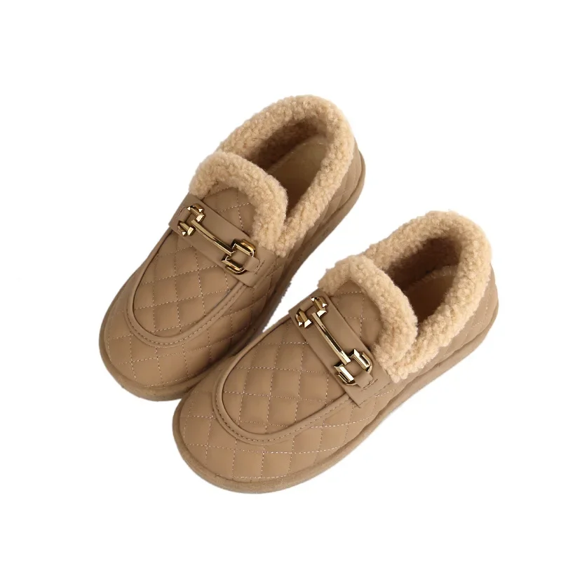 أحذية قطنية شتوية عصرية للنساء مبطنة بالصوف سميكة القاع مقاومة للماء أحذية فول فول متعددة الاستخدامات أحذية الثلوج الدافئة #5