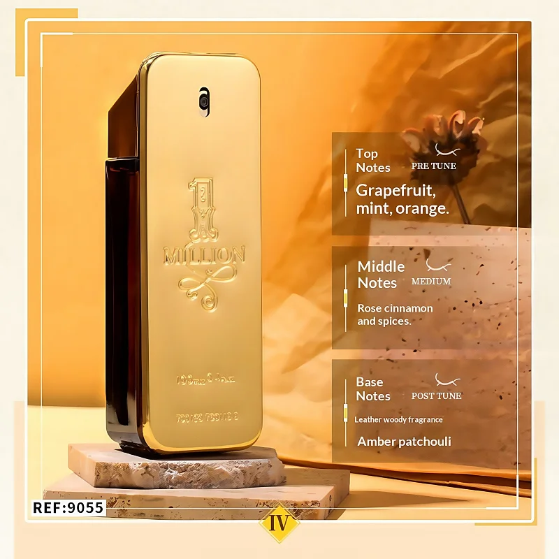 100ml Perfume Golden Million Gold Brick Extrait - Perfume Woody de larga duración para hombres Perfume para hombres Fragancia de oración