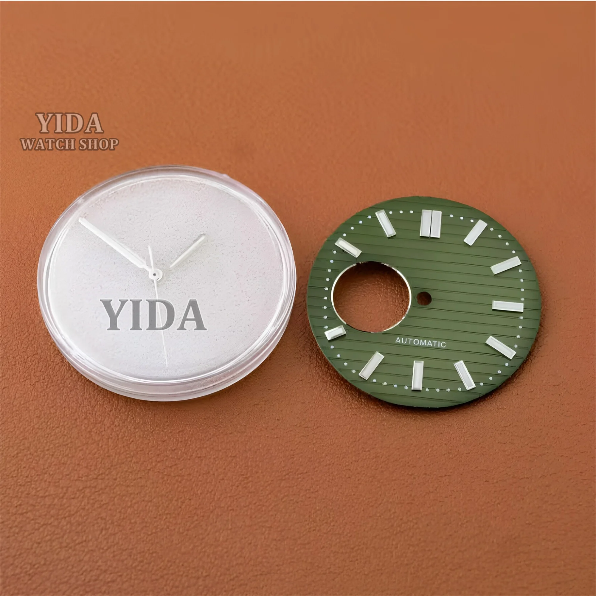 

NH38 Watch Dial Green Luminous Watch Hands Fit NH38 Movement Modify Nautilus 30.5mm Watch Dial Pointers Watch Parts Accessories
