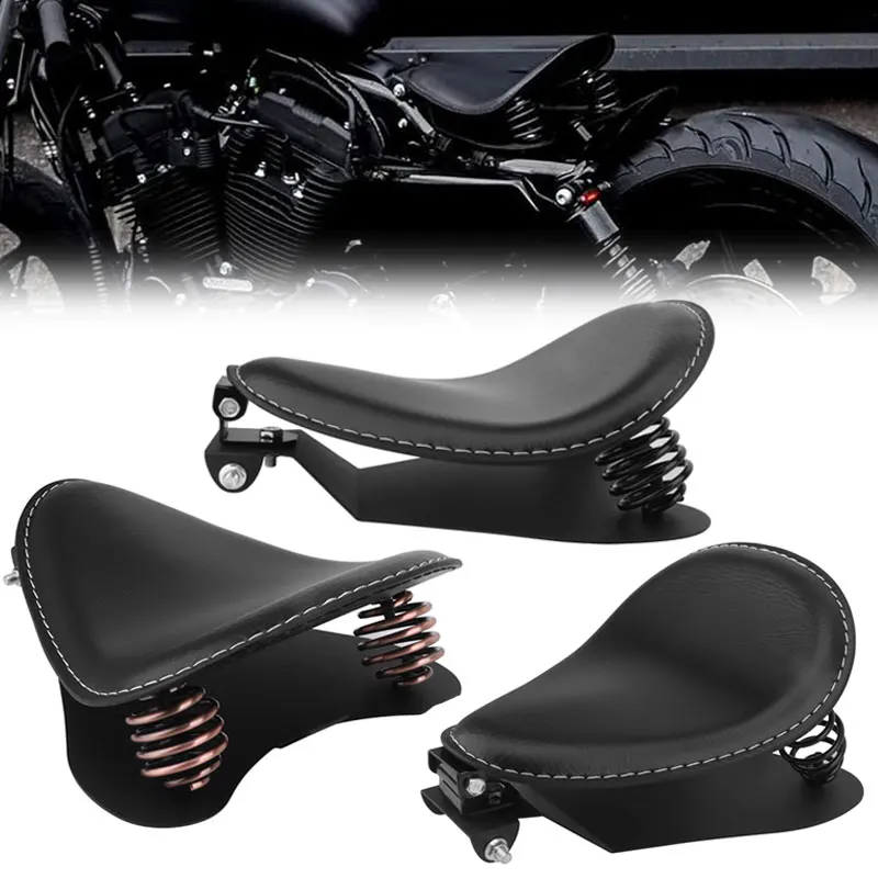 

Motorcycle Spring Solo Seat Bracket Cushion Seats for Harley Custom Chopper Bobber Honda Yamaha Kawasaki Suzuki Universal