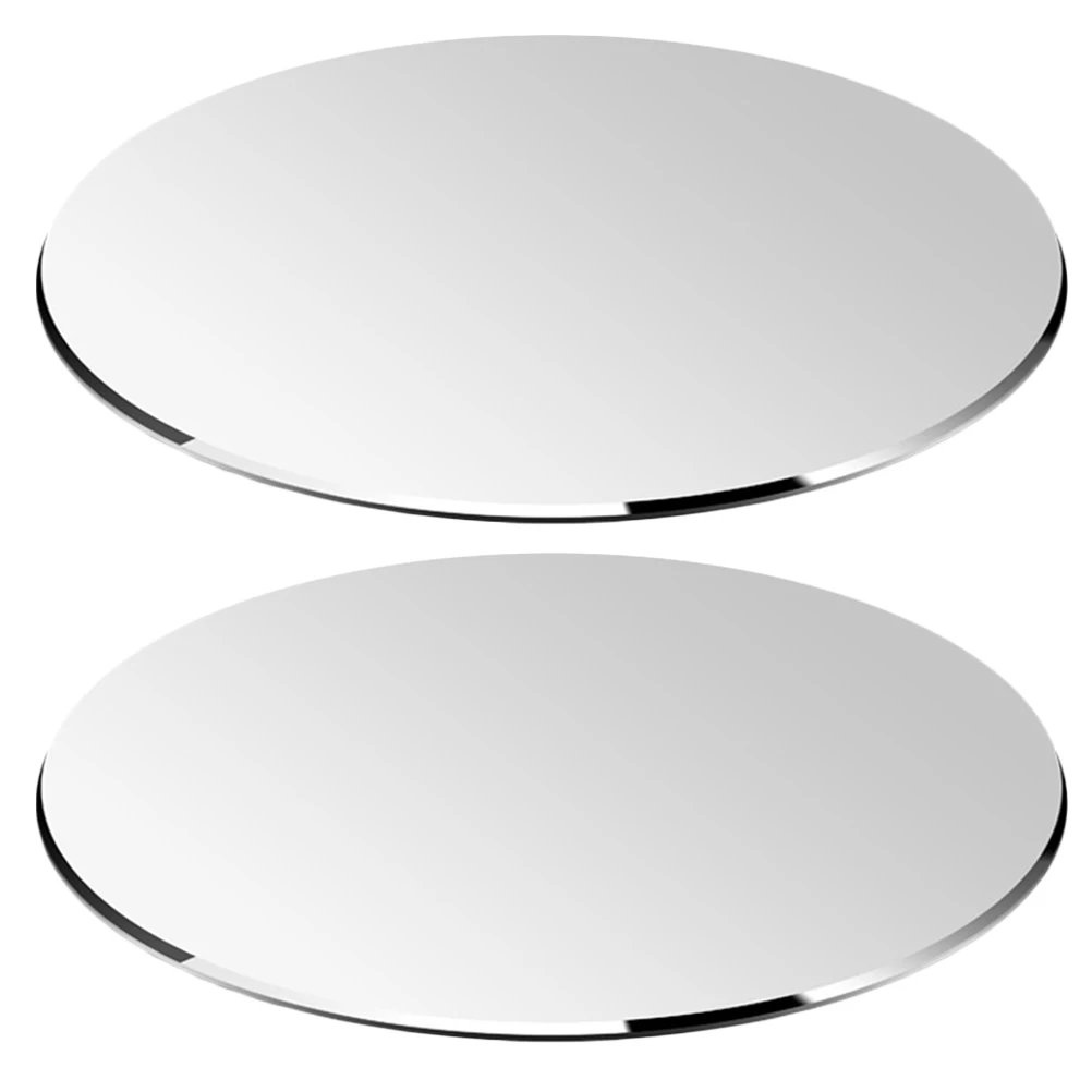 

2Pcs Round Metal Mouse Stylish Gaming Aluminum Alloy Anti Simple Non Slip Desk Protection