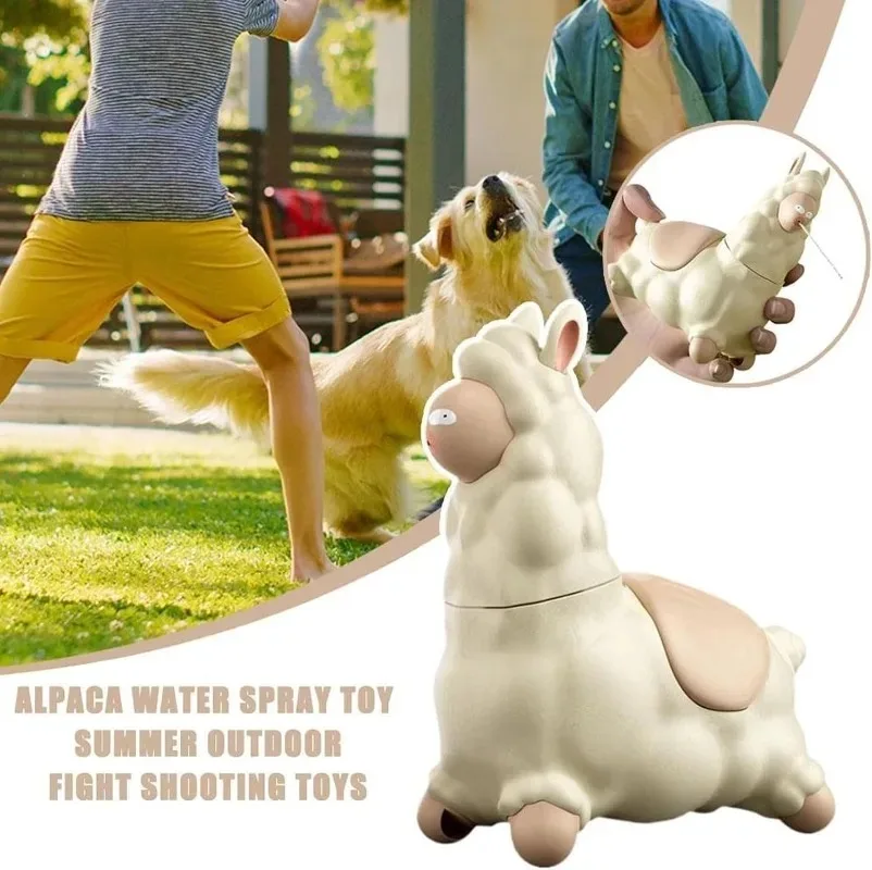 Spitting Llama น้ําของเล่น Squirt ปืน Alpaca Interactive Water Sprayer พร้อมหัวสั่นฤดูร้อน Backyard Beach อ่างอาบน้ําน้ําเล่น