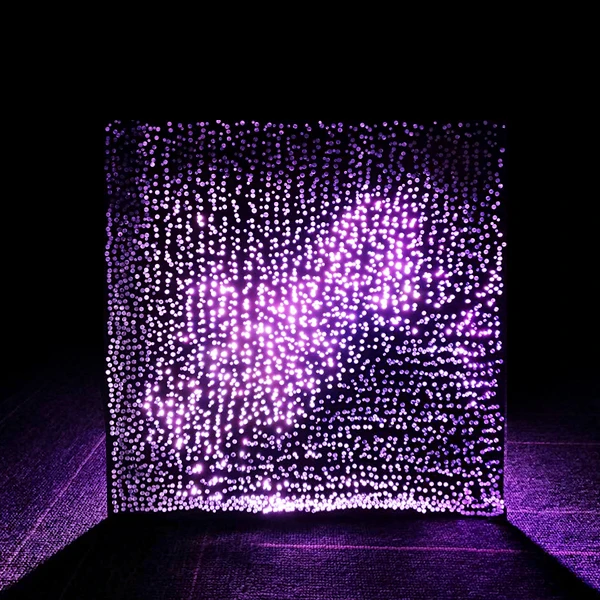 Commercial building custom translucent fiber optic brick panel light