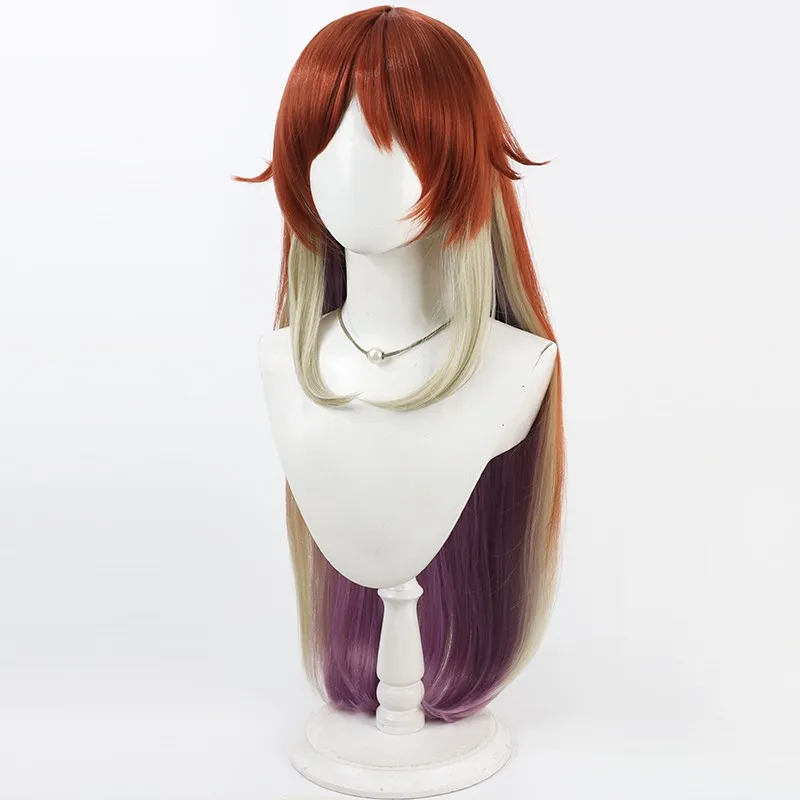 Gioco Aketa Mikoto Parrucca Cosplay Capelli lunghi bicolore Parrucca per giochi di ruolo per feste di Halloween + cappuccio gratuito