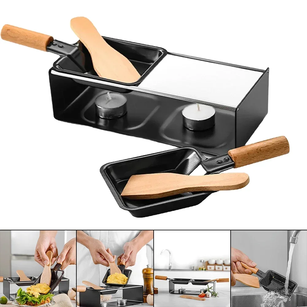 1pc Nonstick Grill Cheese Raclette Set BBQ Board Baked Pan Tray Stainless Steel Non-stick Coating Baking Tools Accessories