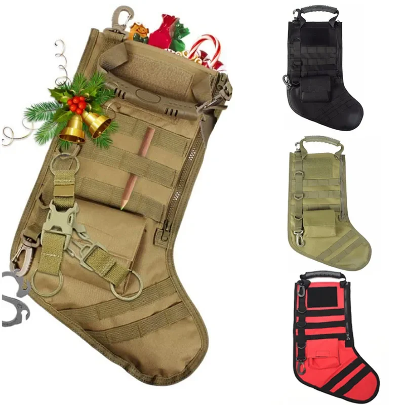 Christmas MOLLE Stocking Socks Tactical Military Bag Dump Drop Pouch Utility Storage Bags Combat Hunting Pack Magazine Pouches