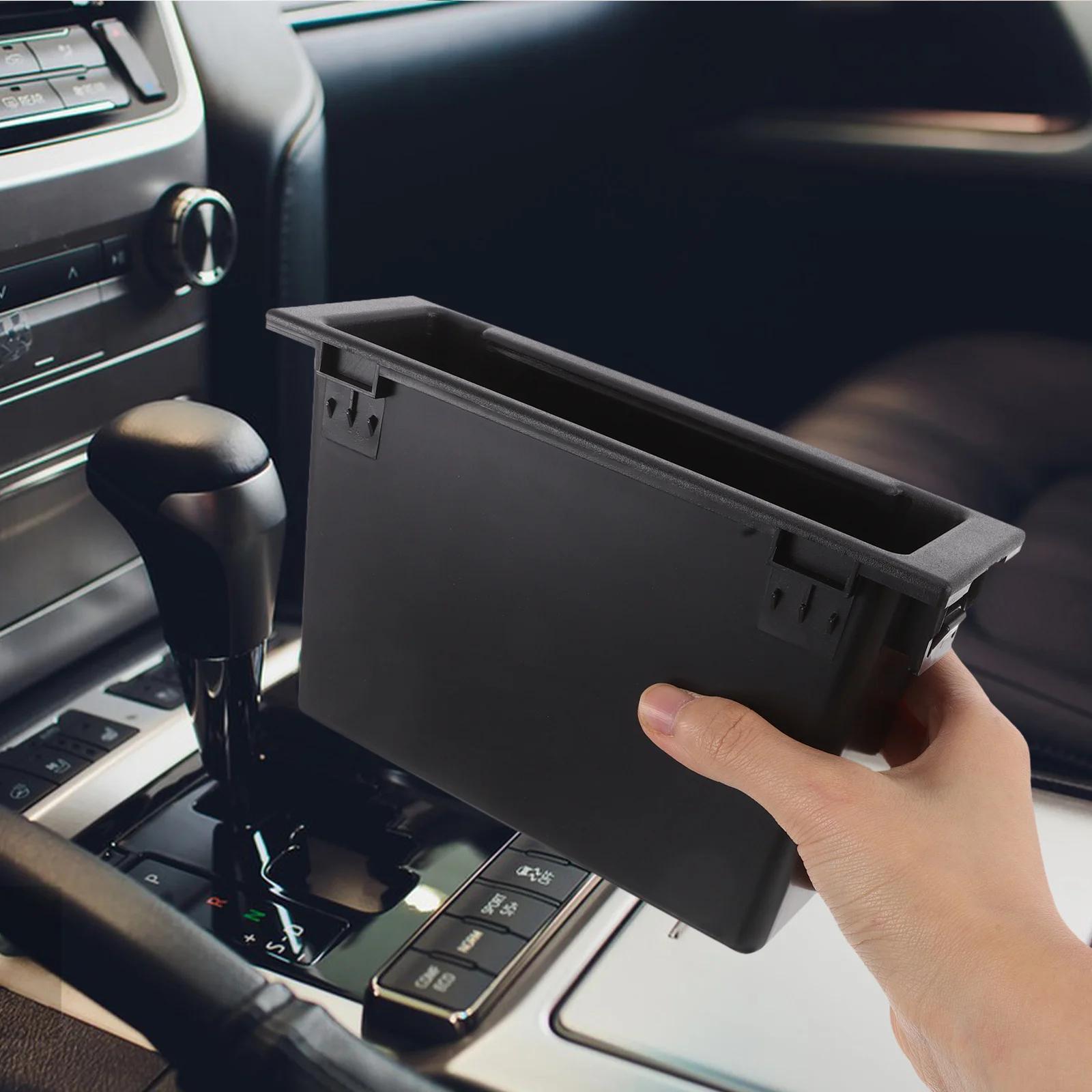 Single Din Car Stereo Radio Storage Box Compatible Dashboard Cd Player Holder Auto Pocket Organizer Car Interior