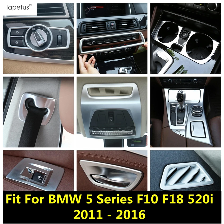 

Water Cup / Window Lift / Gear Shift Panel / Safety Belt Buckle Cover Trim Accessories For BMW 5 Series F10 F18 520i 2011 - 2016