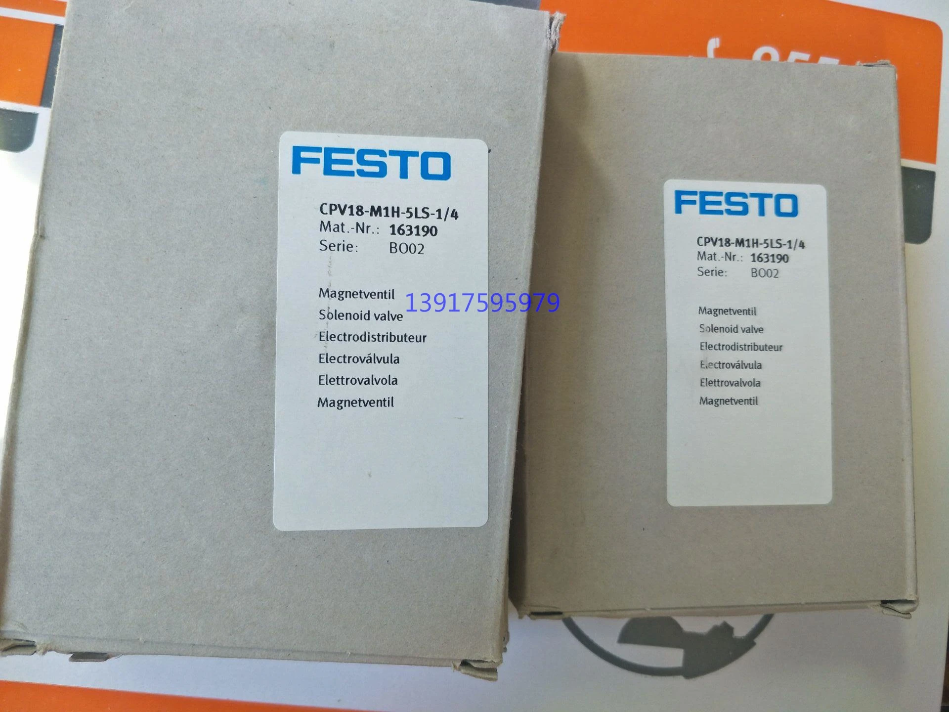 Festo Solenoid Valve FESTO CPV18-M1H-5LS-1/4 163190 In Stock