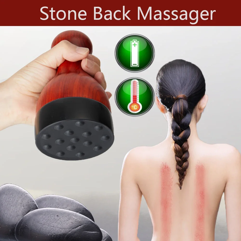 Chargeable Hot Stone Back Massager Body Neck Belly Relax Muscles Cellulite Massager Slimming Electric Heating Massage Tool Spa