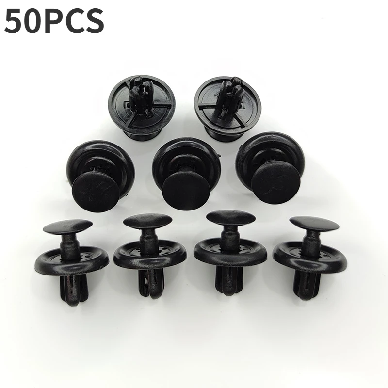 50PCS Plastic Rivets Clips Front Wheel Arch Lining Mudguard Clips For Peugeot 107, 108,6822N2, B000951280 For Toyota 90467-07201