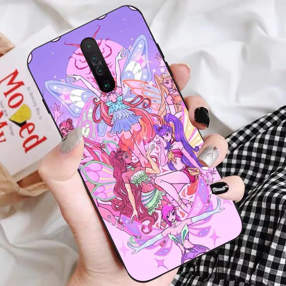 Vintage Cartoon Beautiful Girl W-Winx Phone Case For Redmi 5 6 7 8 9 10 Plus Pro 6 7 8 9 A GO K20 K30 K40 Pro Plus F3 Fundas