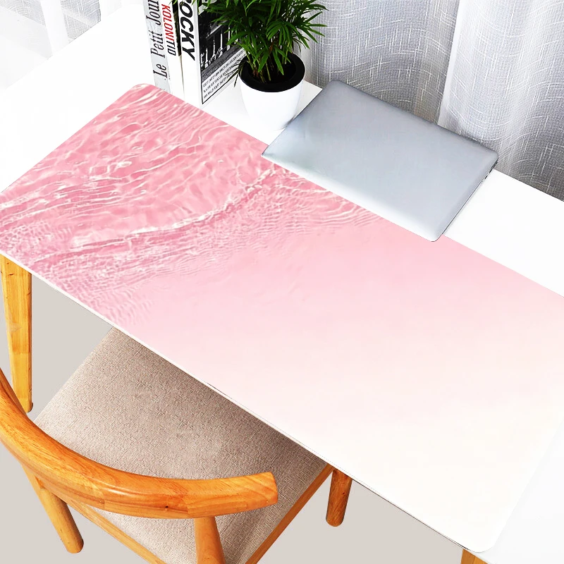 light pink gradient Mouse Pad Gaming Desk Mat Anime MouseMat Pink Artistic Keyboard Pad Gamer Rug Office Mousepad Home Table Pad