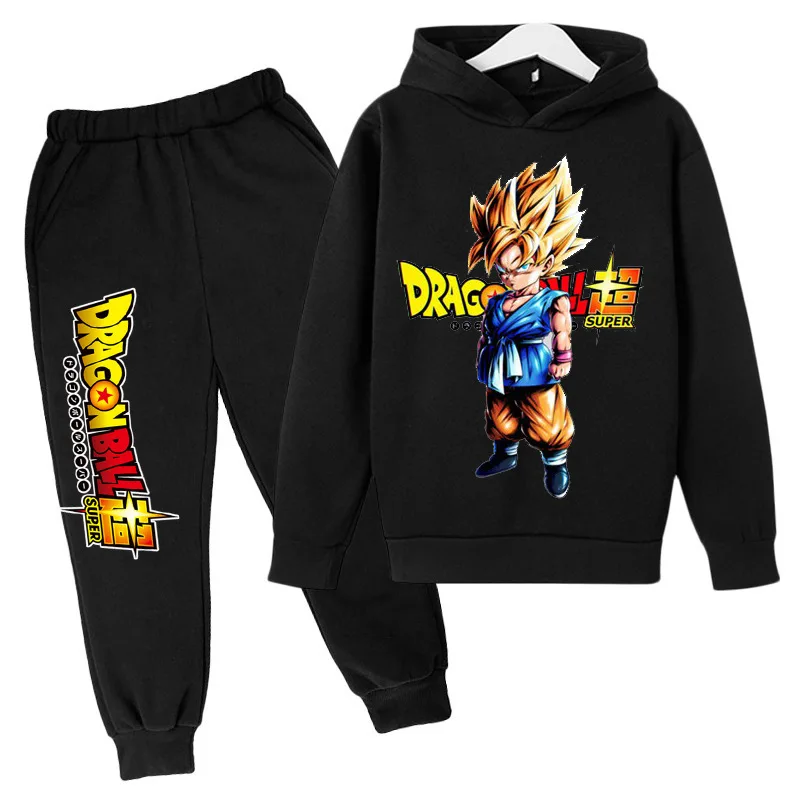 

2pcs Dragon Ball Z Spring Winter Boys Baby Boys Girls Clothes Hoodie + Pants Kids Sport Suit Goku Sweatshirts Sport Hoodie Sets