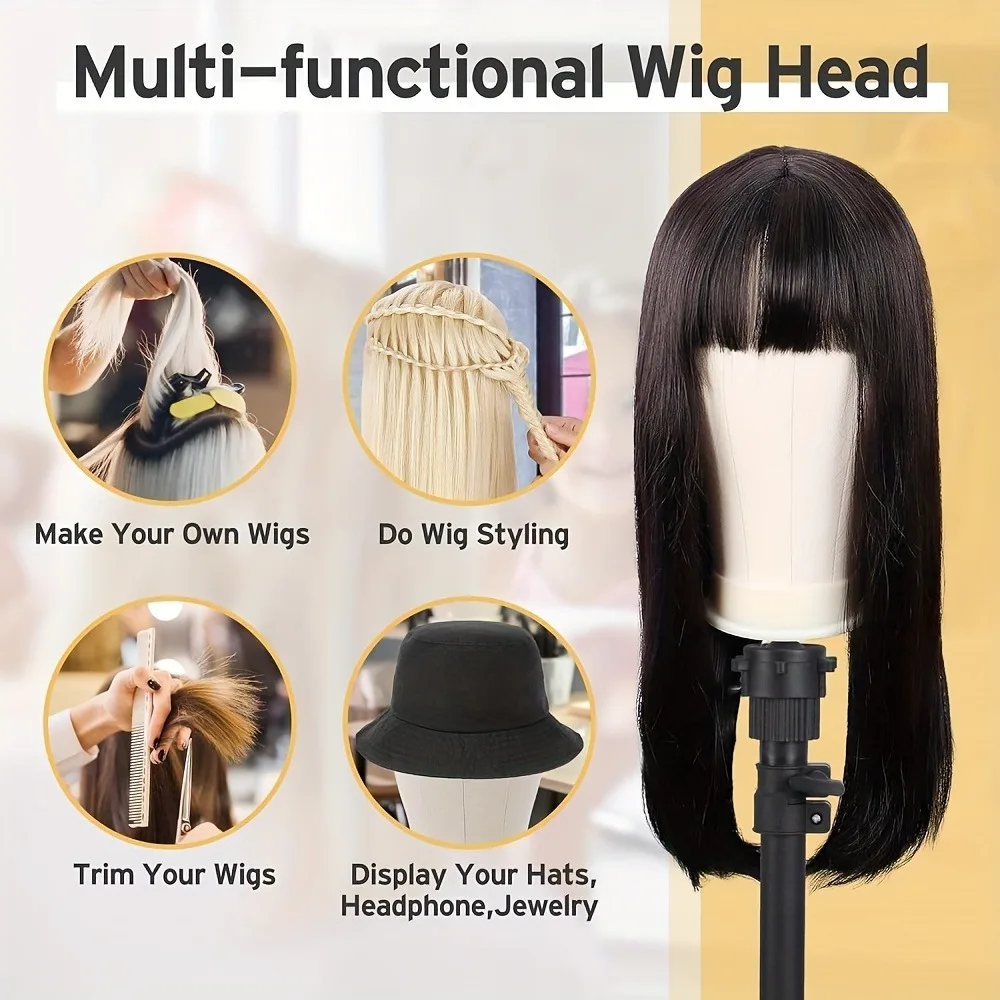 

Canvas Block Head Kit Training Mannequin wig Head Display Styling Mannequin Manikin Head Wig Stand wig head Stand