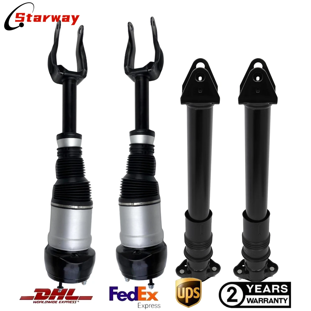 

4x Front Rear Air Suspension Shock Struts w/o ADS For Mercedes W166 X166 GL350 GL450 GL550 w/o ADS 1663204966 A1663201730