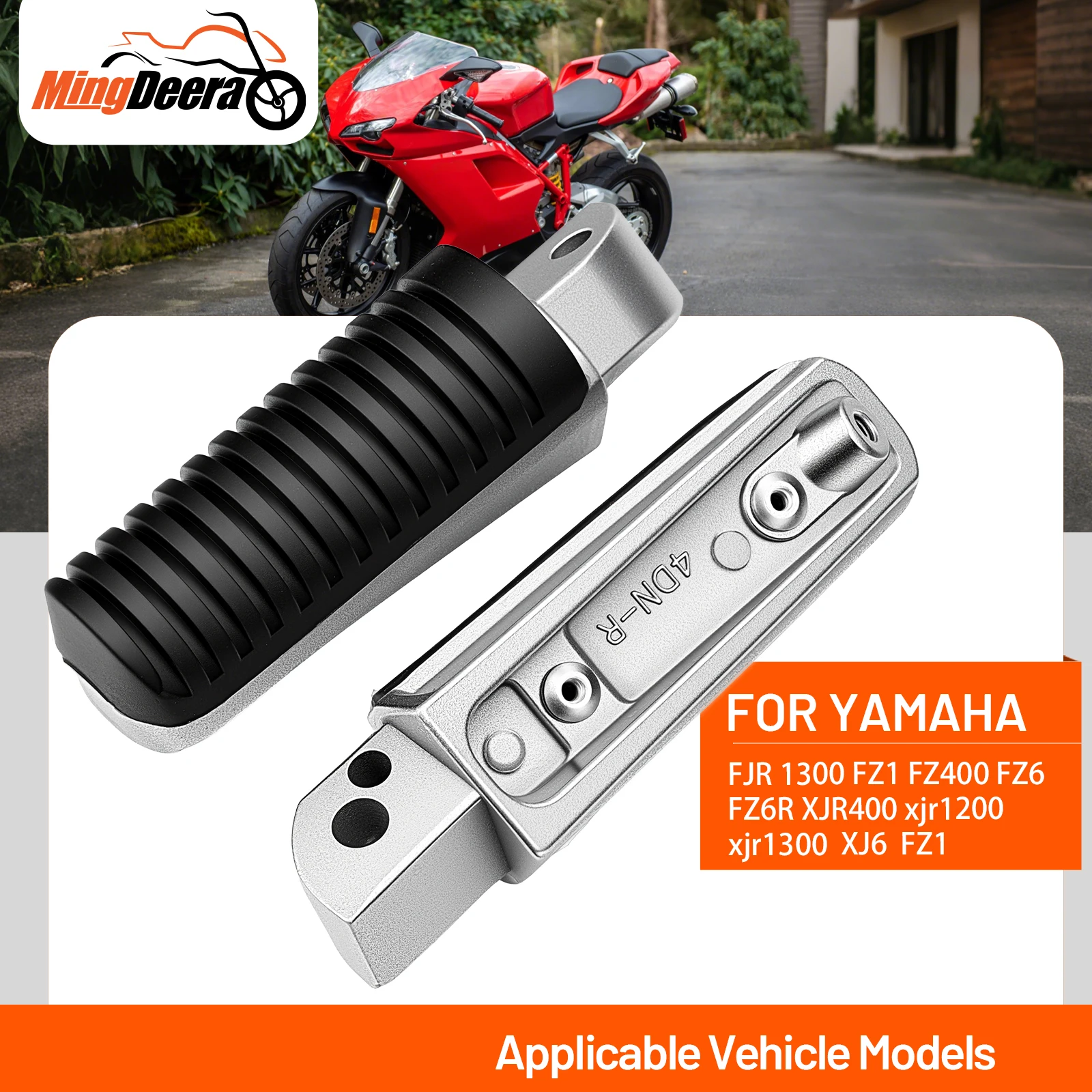 

Motorcycle Front Foot rests Foot pegs For Yamaha FJR 1300 FZ1 FZ400 FZ6R XJR400 XJR1200 XJR1300 XJ6 FZ1 Motorcycle Footrests