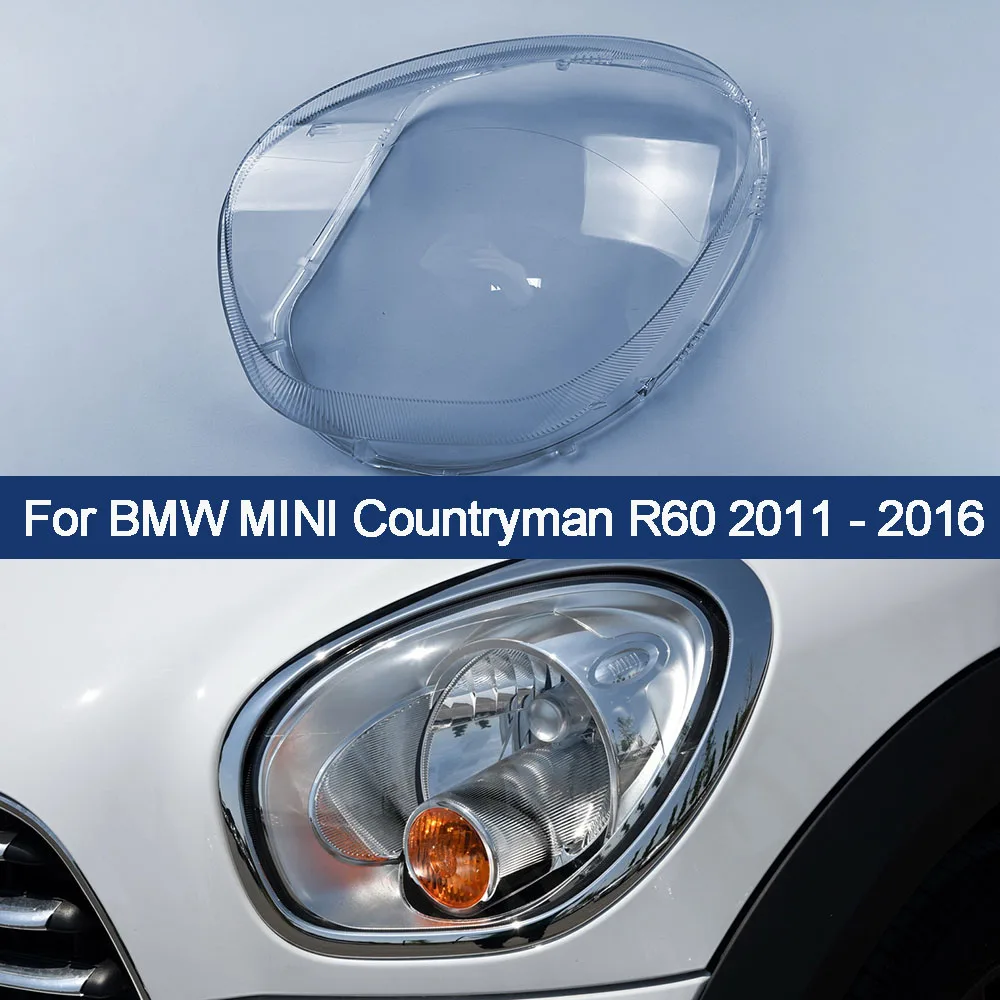 Car Headlight Lens Light Cover Transparent Head Light Lamp Shell Car Product For BMW MINI Countryman R60 2011 - 2016 Halogen