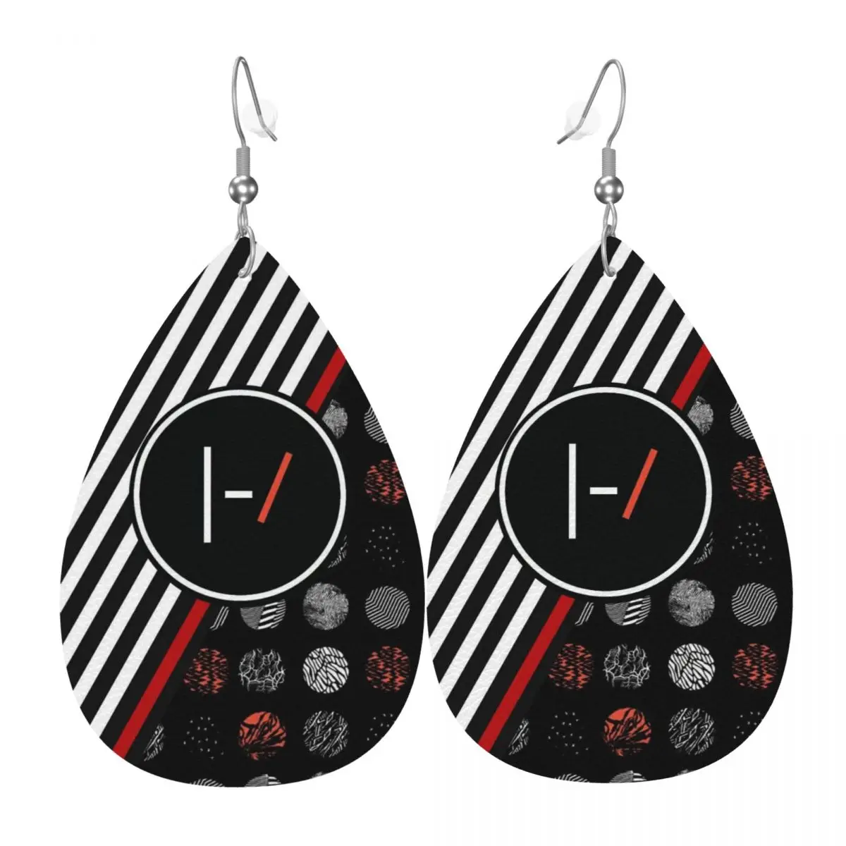 

Custom T-Twentys One P-Pilots Band Dangle Drop Earrings Leather Earrings for Women Fashion For Valentine's Day