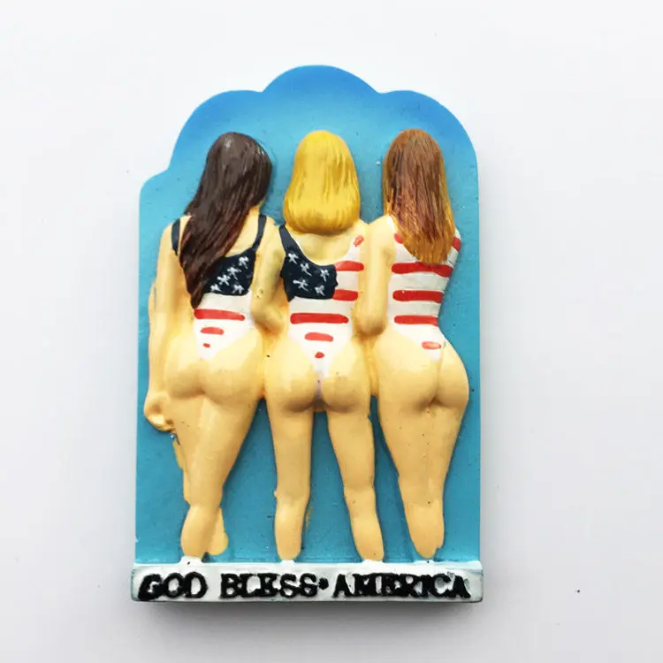 

American tourist souvenir magnetic sticker refrigerator sticker, God Bless America creative, collection and collection souvenir