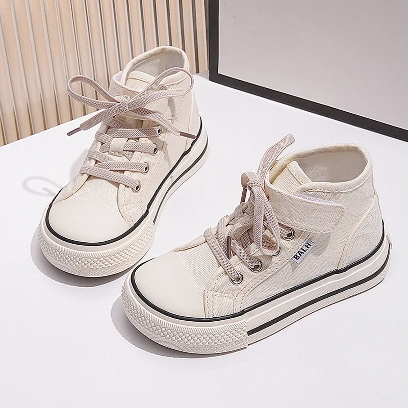 2024 Spring Autumn New Boy Shoes Toddler Girl Sneakers Kids Jelly Color Canvas Shoes Children  Casual Lace Up Classic FlatsShoes