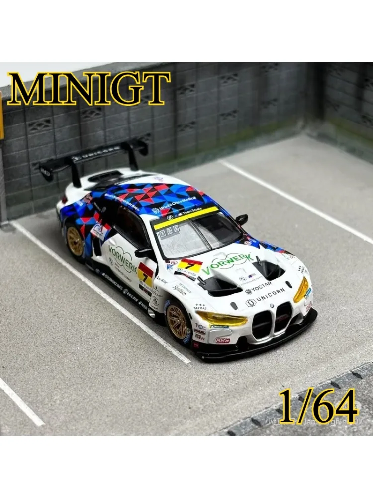 Limited Edition MINIGT 1/64 Alloy BMW M4 GT3 2023 Super GT Studie Team Racing Model - Collectible Decoration Piece