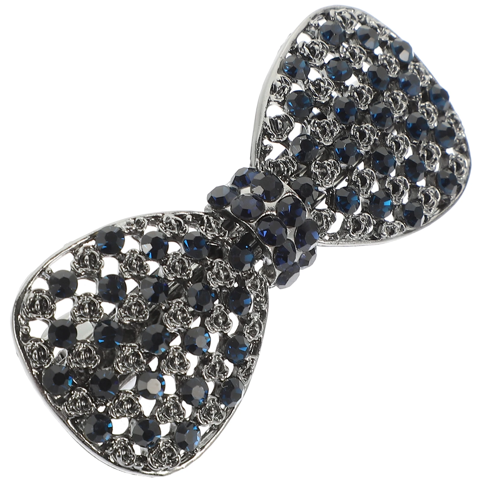 

Bow Hairpin Rhinestone Metal Spring Clips Vintage Accessories Women Girls Hair Bowknot Decoration Wedding Banquet PARTY