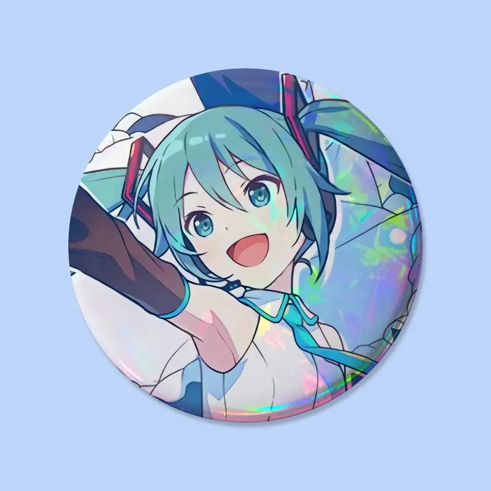 Niedliche M-Miku Kawaii Anstecknadeln Runde Kreative Broschen Taschen-Deko-Accessoires für Fans und Freunde Geschenke – Detail 13