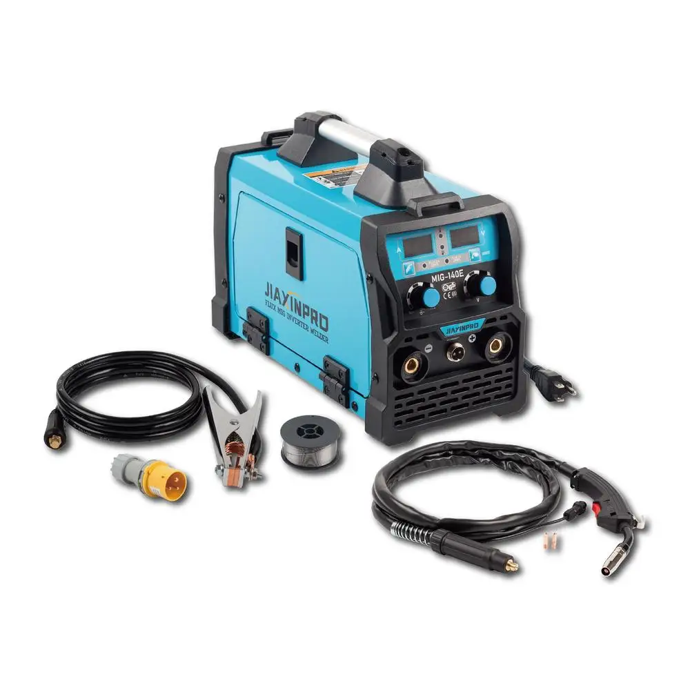 Gasless Flux Core MIG Welder 140A Wire Feeder Welding Kit 110V Clamp Gun 2lbs Wire Ideal Auto-Body Farm and Shop Applications