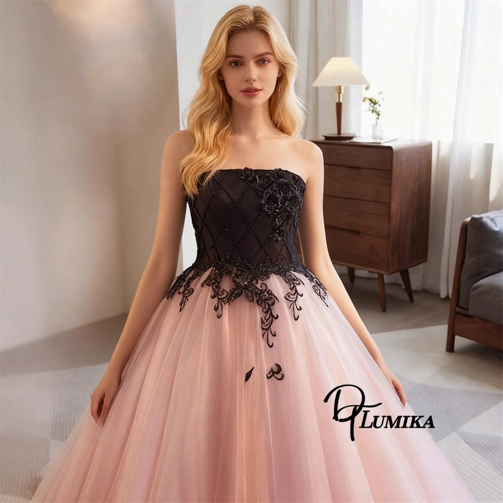 

DTLumika Beaded Mesh Sweet 15 Dresses for Women Coming of Age Party Gown Big Bow Quinceanera Dress Customized Prom Gowns