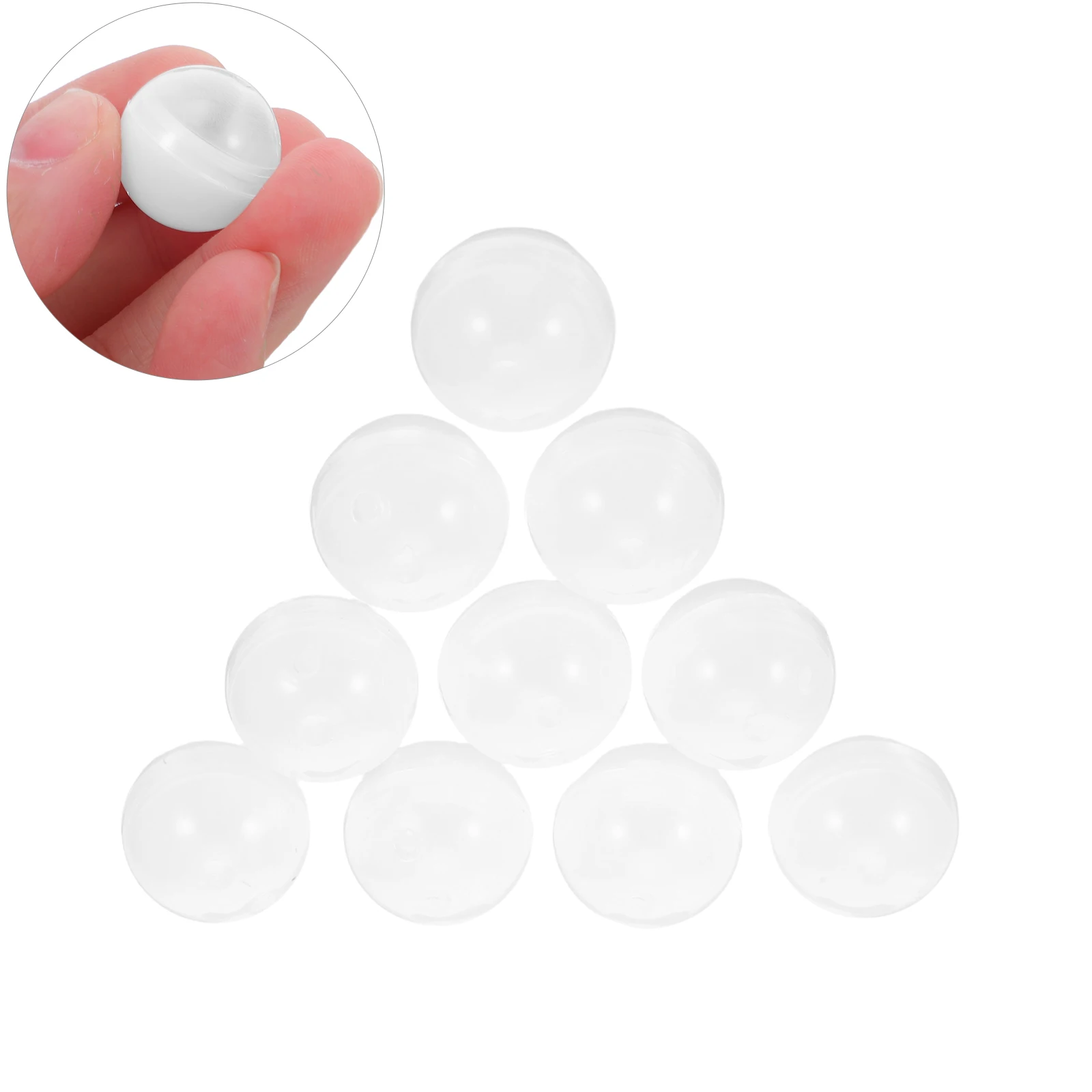 

20pcs Empty Round Plastic Vending Machine Balls Craft Diy Containers Wear-Resistant Easy-Fill Design