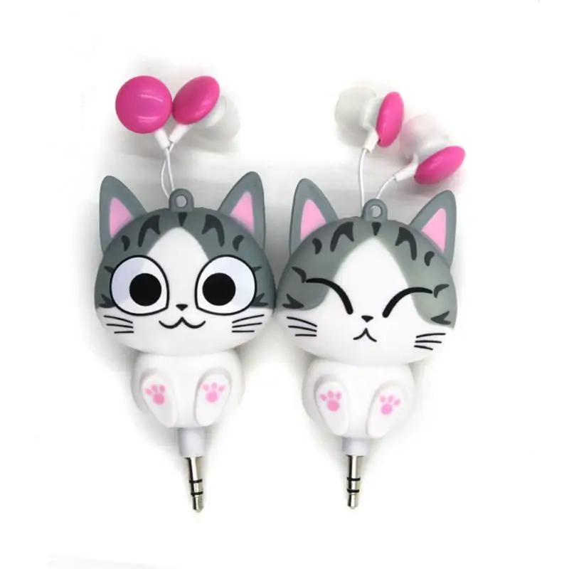 Cute Cartoon In-Ear Earphone Mini Portable Noise Canceling Line Control Earbuds for Samsung Huawei Xiaomi Smart Phone Child Kid